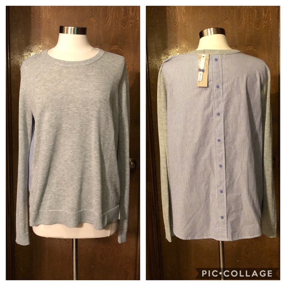 Shirt Back Sweater